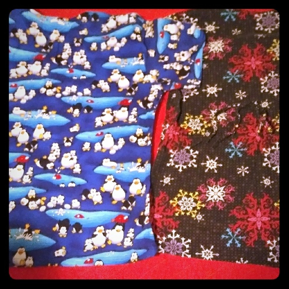 2 medium scrub tops
